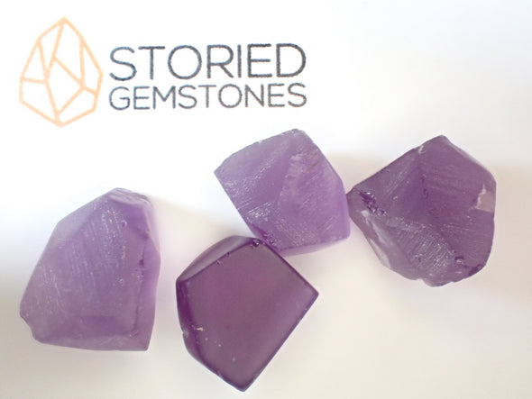 62.1cts, 4 stone parcel of Ultra Deep Bolivian Amethyst- 1002