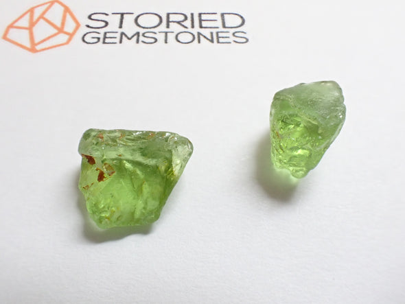 10.8cts, 2 Stone Vibrant Tanzanian Peridot Parcel  1110