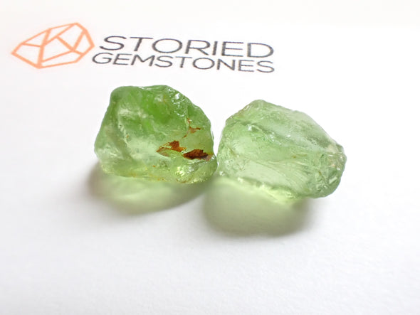 10.8cts, 2 Stone Vibrant Tanzanian Peridot Parcel  1110