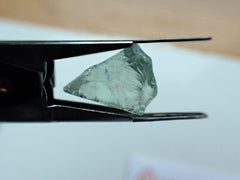 Pie shaped 12.6 ct of Brazilian Prasiolite